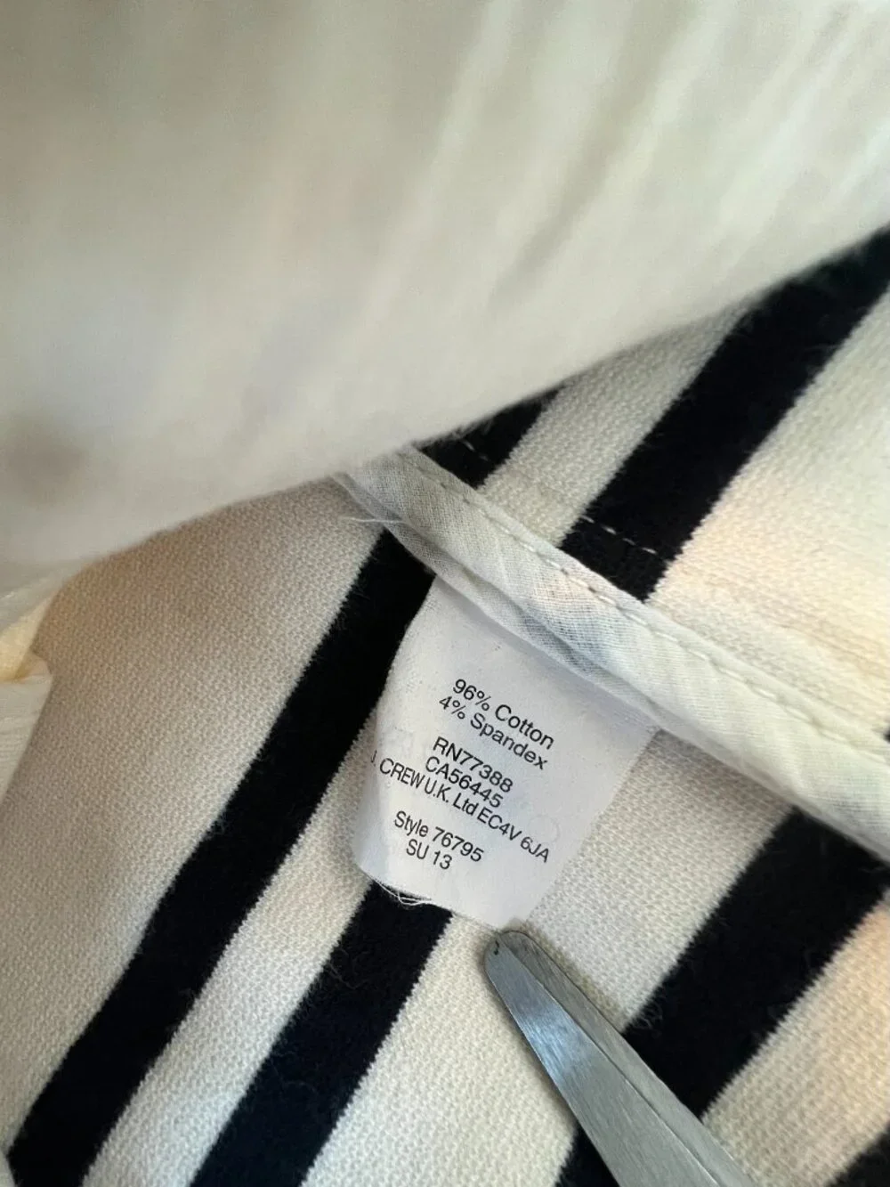 J Crew Academy Schoolboy Blazer Cream Navy Stripe Size S Jacket Nautical Preppy